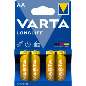 Alkaline Batteries Varta Longlife, AA / LR6, 1.5V, 4-Pack