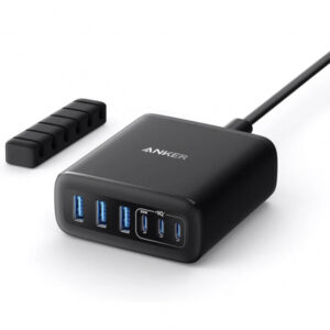 Desktop Charger Anker, 112W, 3A, 3 x USB-A - 3 x USB-C, Black A2154G11