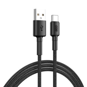 QCY USB-A to Type-C braided wire Cable Fast Charging & Data, 60W TPE+ high densidy 1.2m