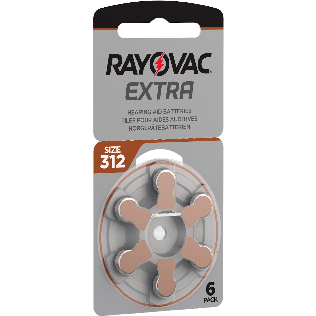 Hearing Aid Batteries Rayovac 312 Extra Advanced 1.45V Pcs. 6 - Image 2