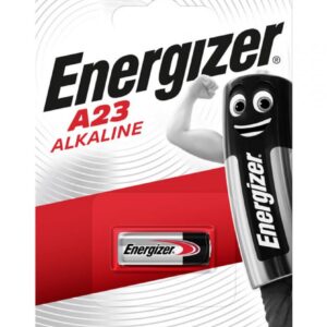 Battery Alkaline Energizer A23/23A/23GA/A23/E23A/GP23A/K23A/L1028/LR23A/LRV08/LRVO8/MN21/MS21/V23/V23GA/VR22 12V Pcs. 1