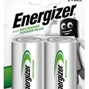 Rechargeable Battery Energizer ACCU Recharge Power Plus HR20 2500 mAh size D 1.2V Pcs 2
