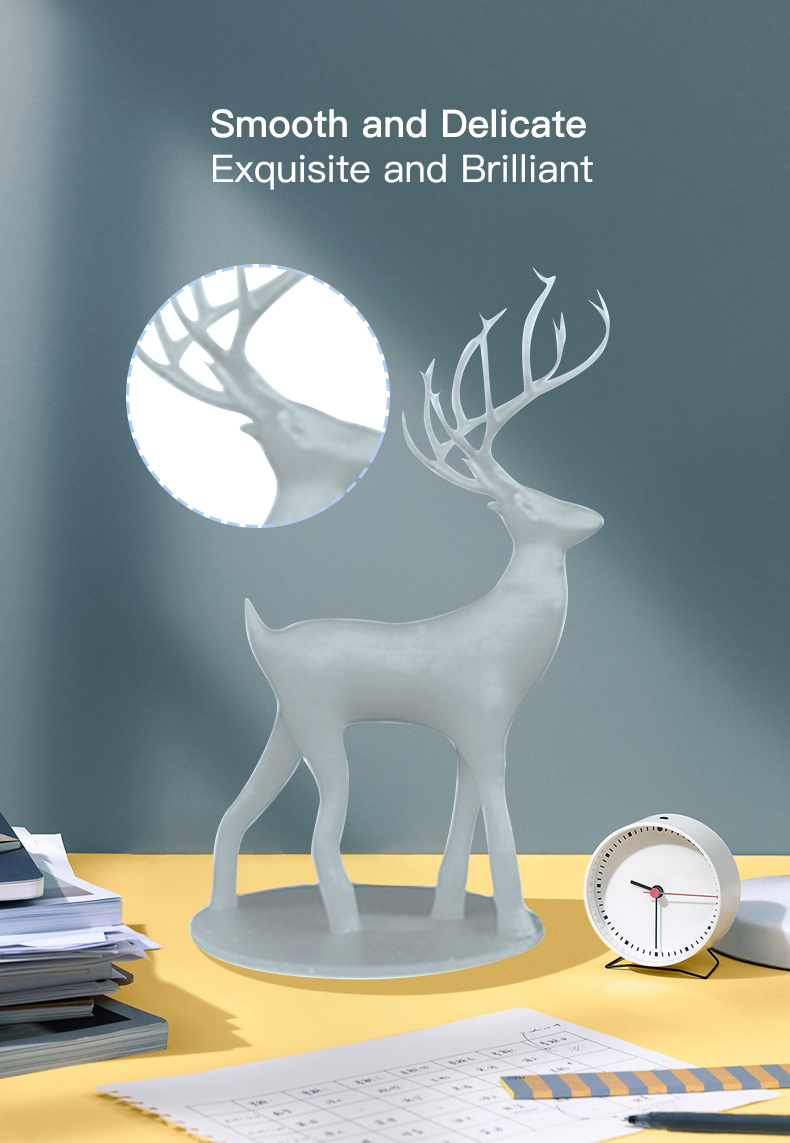 CREALITY Resin Plus White, 1kg Standard Rigid Resin Plus for 3D Printers (3302020085) - Image 2