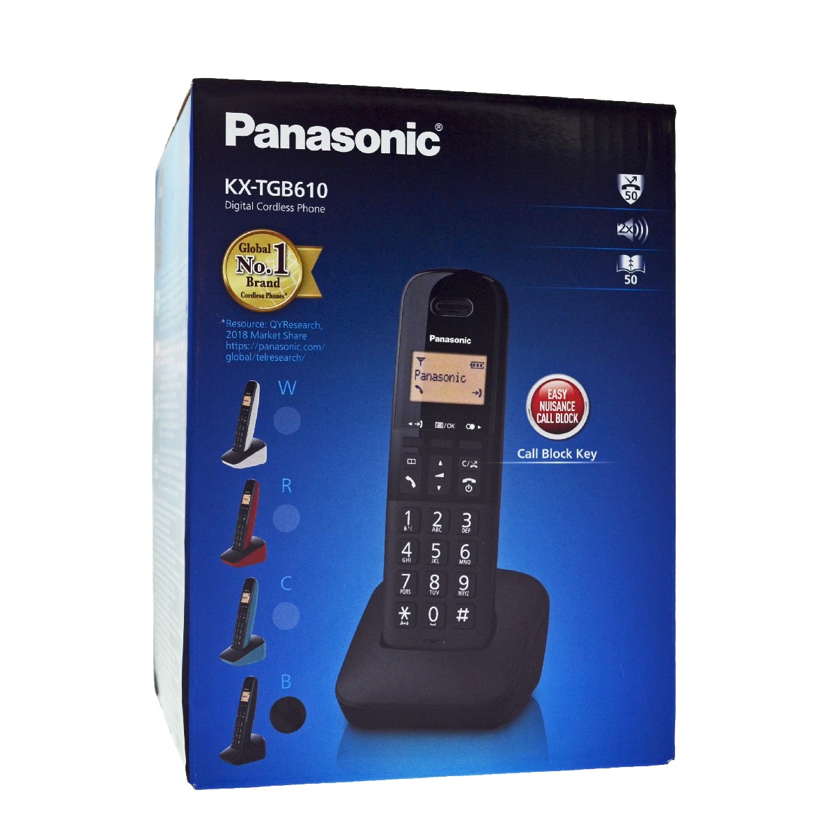Dect/Gap Panasonic KX-TGB610GRB Black with Call Block Button - Image 2