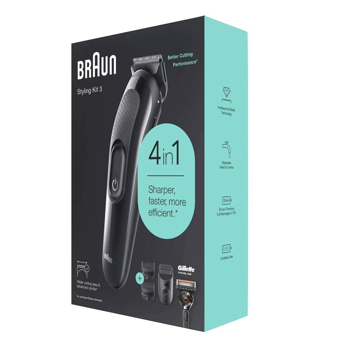 Set Rechargeable Trimmer Braun SK3300 + Gillette F5 ProGlide - Image 2