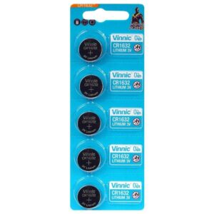 Buttoncell Vinnic CR1632 3V Pcs. 5 with Perferated Packaging