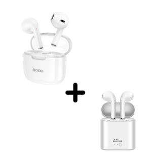 3 x Wireless Hands Free Hoco DES37 Ballad TWS V5.3 250mAh 3.5 Hours of Operation + Gift 1 x Wireless Hands Free Media-Tech MT3589W