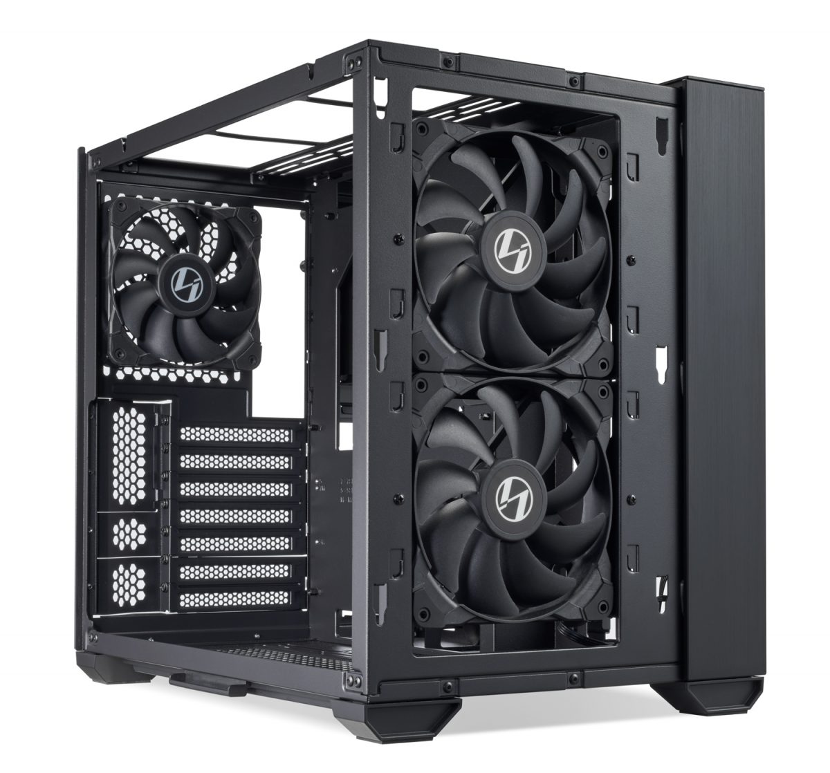 Lian Li O11 AIR MINI Black PC Case ATX / M-ATX with 3 standard Fans (front 120mmx2, rear 120mmx1) Me - Image 8