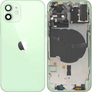 Battery Cover with Middle Frame for Apple iPhone 12, Green, Pulled (Grade A)