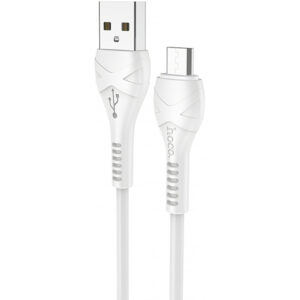 USB-A to microUSB Cable Hoco X37, 18W, 2.4A, 1m, White