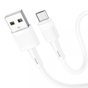 USB-A to microUSB Cable Hoco X83 Victory, 18W, 2.4A, 1m, White