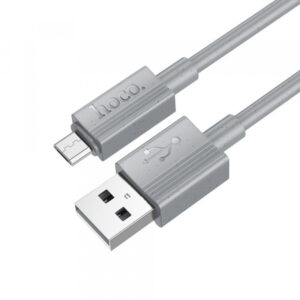 USB-A to microUSB Cable Hoco X107, 18W, 2A, 1m, Grey