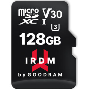 microSDXC Memory Card GoodRam IRDM with Adapter, 128Gb, Class 10 / UHS-1 U3