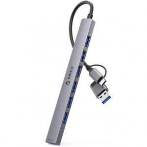 USB / USB-C Hub Orico YSA2-U3, 1 x USB-A 3.0 - 6 x USB-A, Grey