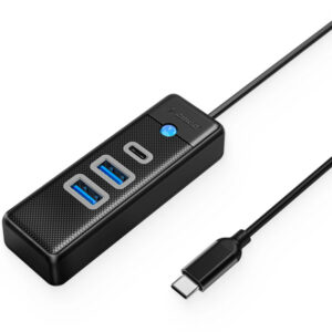 USB-C Hub Orico PWC2U-C3, 2 x USB-A 3.0 - 1 x USB-C, Black