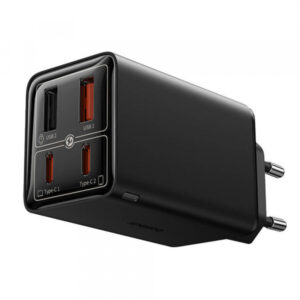 Wall Charger Baseus GaN 6 Pro, 65W, 3.25A, 2 x USB-A - 2 x USB-C, Black P10162701113-00