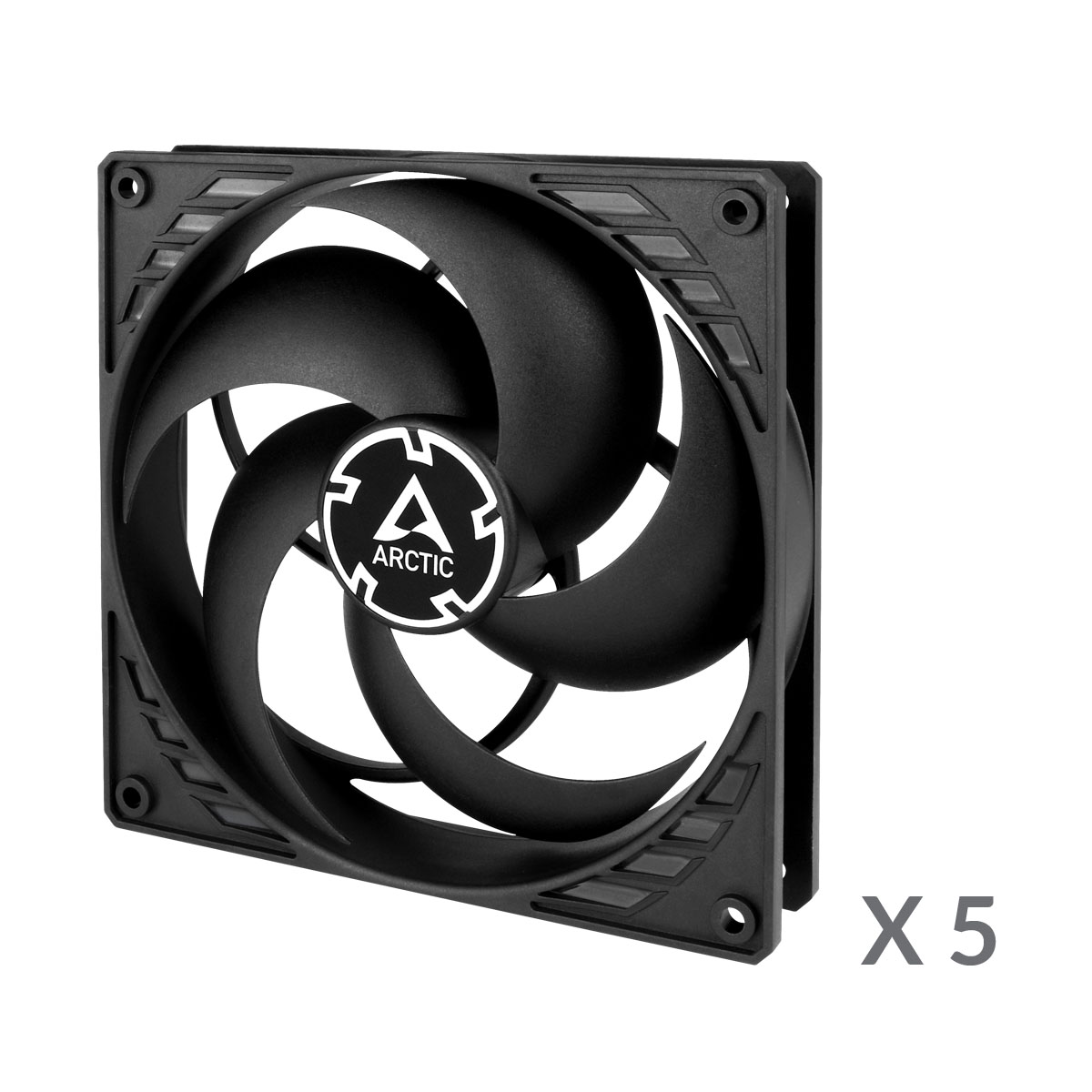 Arctic P14 PWM PST Value Pack - 5 Fans - Case Fan 4pin -140mm black/black - Image 2
