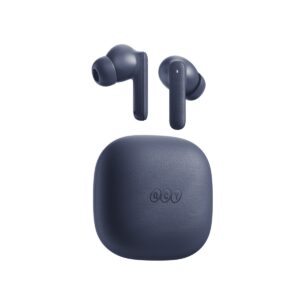 QCY Buds Blue (QT43) - Noise Reduction Clear Calls TWS Earbuds 35h, 10mm dynamic drivers