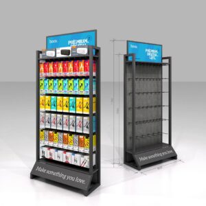 Stand Hoco HN12 Επιδαπέδιο Σιδερένιο Γκρι (80x30x176 cm) 52 Γάντζων