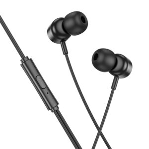 Hands Free Hoco M122 Power Earphones Stereo USB-C με Μικρόφωνο και Πλήκτρο Λειτουργίας 1.2m Μαύρα