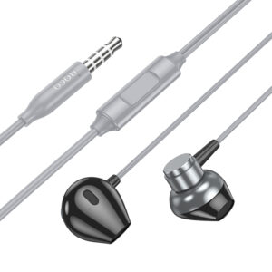 Hands Free Hoco M125 Smart Earphones Stereo 3.5mm με Μικρόφωνο και Πλήκτρο Λειτουργίας 1.2m Γκρι