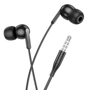 Hands Free Hoco M124 Wide Earphones Stereo 3.5mm με Μικρόφωνο και Πλήκτρο Λειτουργίας 1.2m Μαύρα