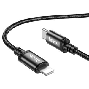 Καλώδιο σύνδεσης Hoco X89 Wind USB-C σε Lightning 2.4A Braided 1m Μαύρο