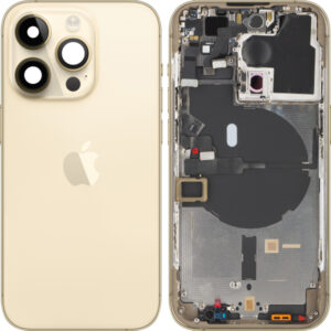 Battery Cover with Middle Frame for Apple iPhone 14 Pro, Gold, Pulled (Grade A)