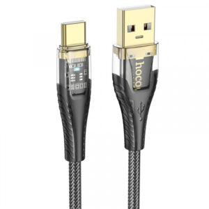 USB-A to USB-C Cable Hoco U121, 60W, 3A, 1.2m, Black