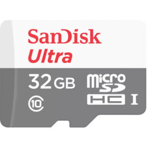 microSDHC Memory Card SanDisk Ultra with Adapter, 32Gb, Class 10 SDSQUNR-032G-GN3MA