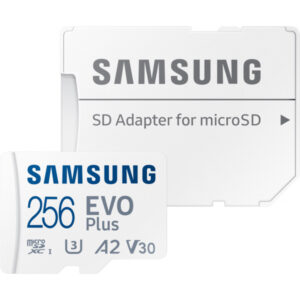 microSDXC Memory Card Samsung Evo Plus with Adapter, 256Gb, Class 10 / UHS-1 U3 MB-MC256SA/EU