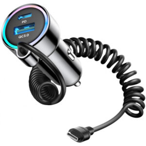 Car Charger Joyroom JR-CL07, 60W, 3.4A, 1 x USB-A - 2 x USB-C, Black