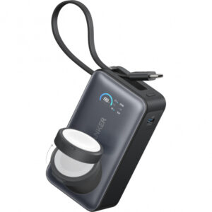 Powerbank Anker MagGo, 10000mAh, 35W, PD + QI, Black A1657H11