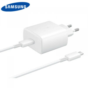 Wall Charger Samsung EP-TA845 + DW767JWE, 45W, 4.05A, 1 x USB-C, with USB-C Cable, White GP-PTU022DYGWQ