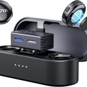 BOYALINK 3 - Type-C & 3.5mm AI-Powered Button Wireless Microphone 2 TX + 1 RX + charging Case