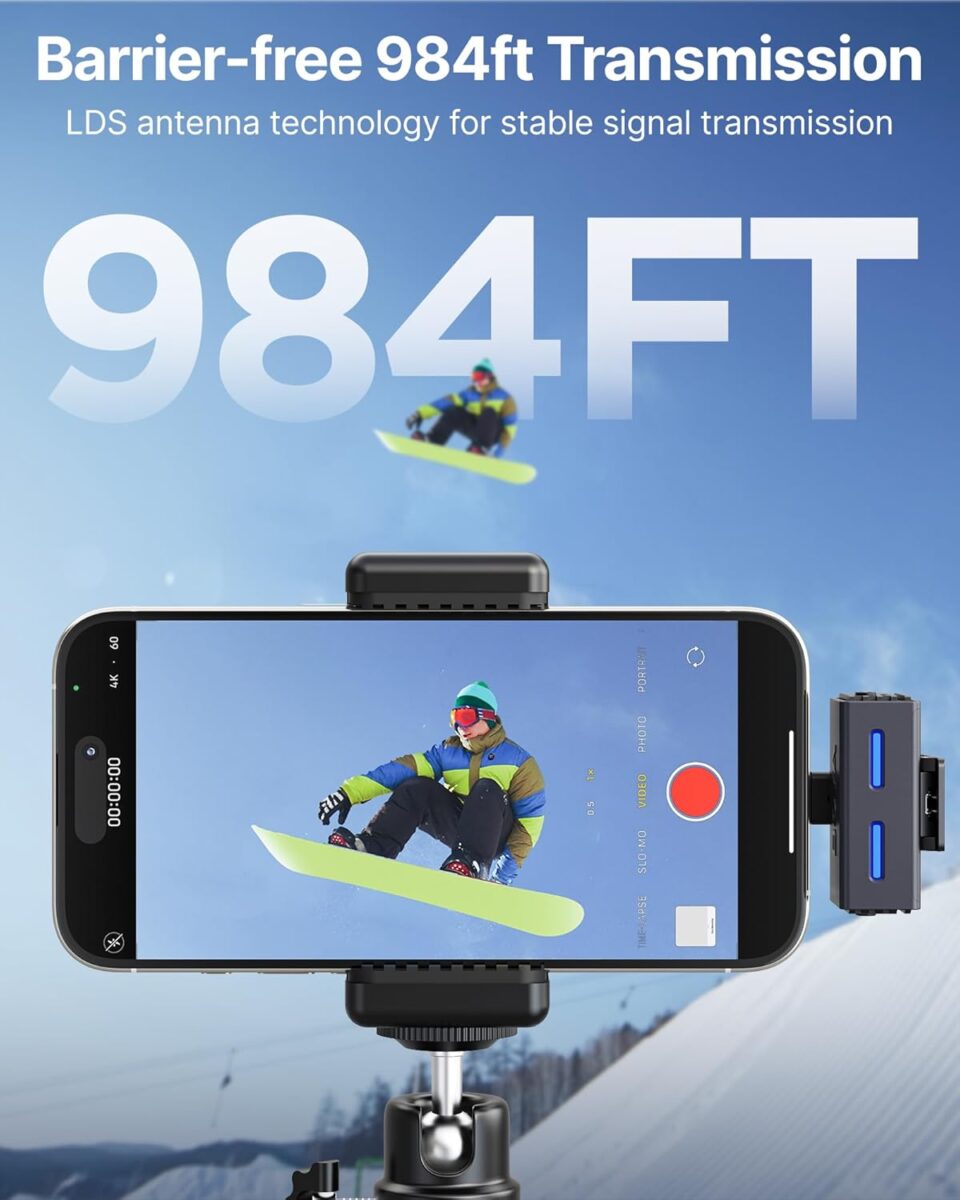 BOYALINK 3 - Type-C & 3.5mm AI-Powered Button Wireless Microphone 2 TX + 1 RX + charging Case - Image 9