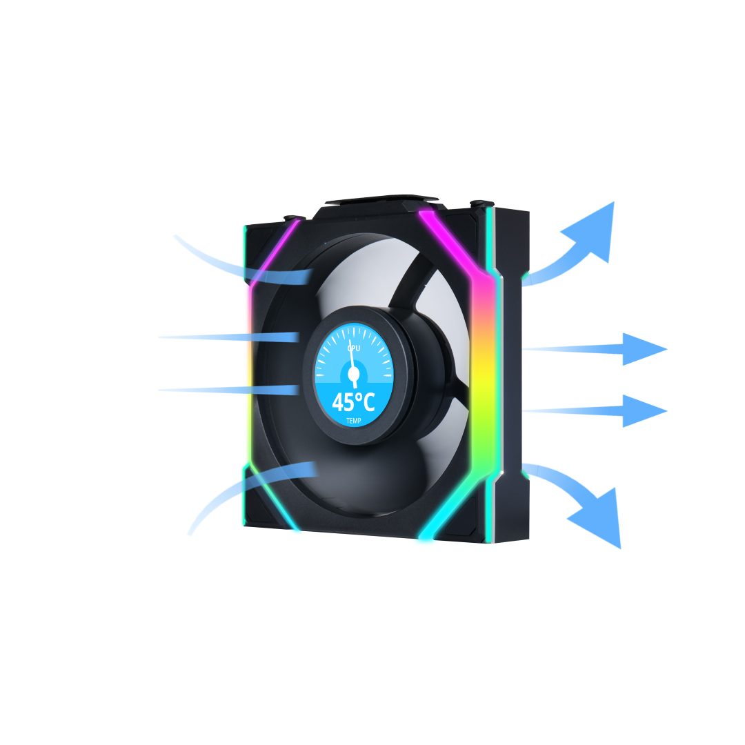 Lian Li UNIFAN SL Wireless LCD 120 -3PCS Black (Triple pack include Controller) - Case Fan - Image 4