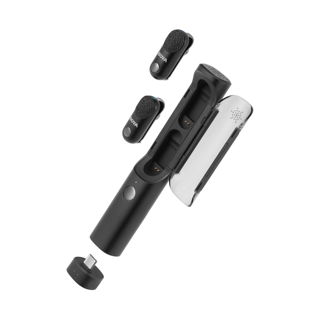 BOYA Magic - Type-C & 3.5mm, USB-C Receiver Wireless Microphone 2 TX + 1 RX + charing Case