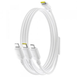 USB-C to Lightning / microUSB / USB-C Charging Cable Baseus Silky 3in1, 100W, 5A, 1.5m, White P10377706213-00