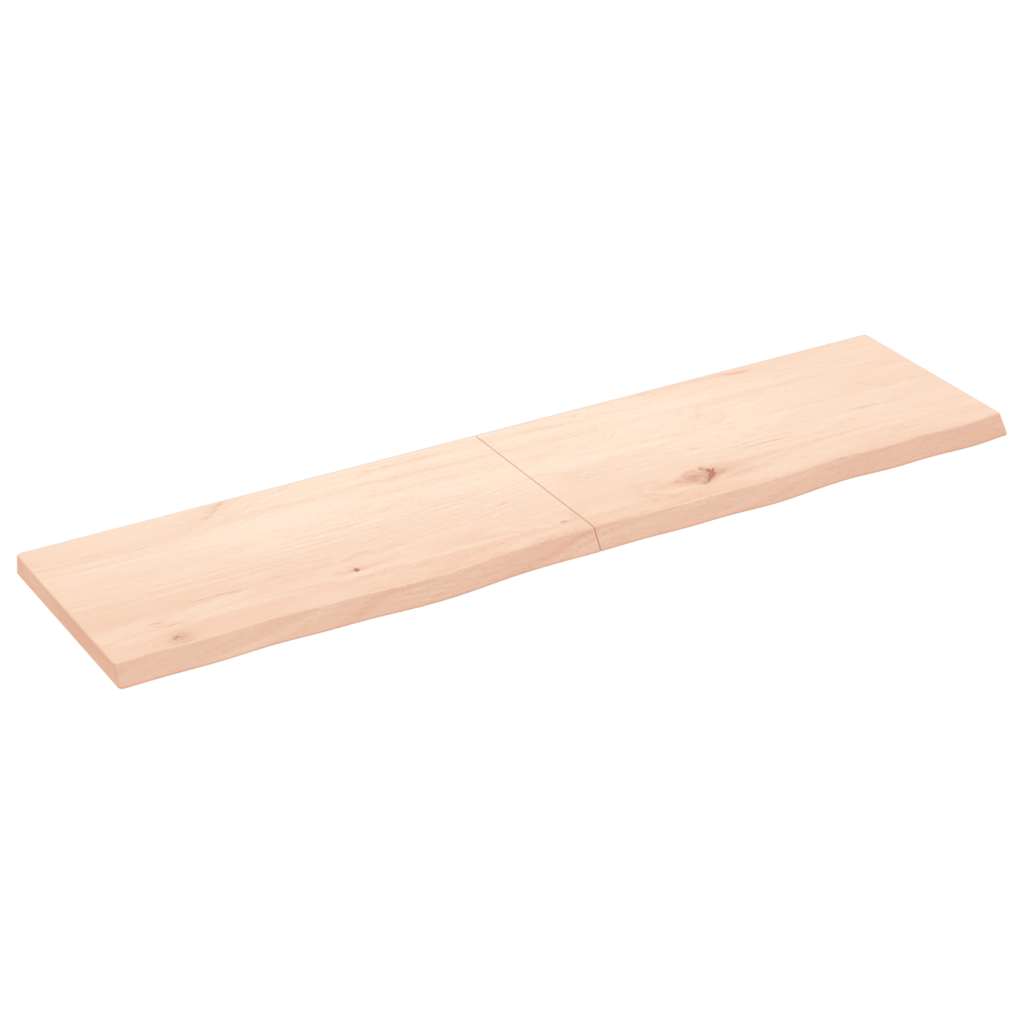 “vidaXL Ράφι Τοίχου 160x40x(2-4) εκ. από Ακατέργαστο Μασίφ Ξύλο Δρυός”