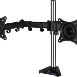 Arctic Z2 Pro (Gen 3) Dual-Monitor Arm with 4 ports USB 3.0 hub with mini-USB Power input