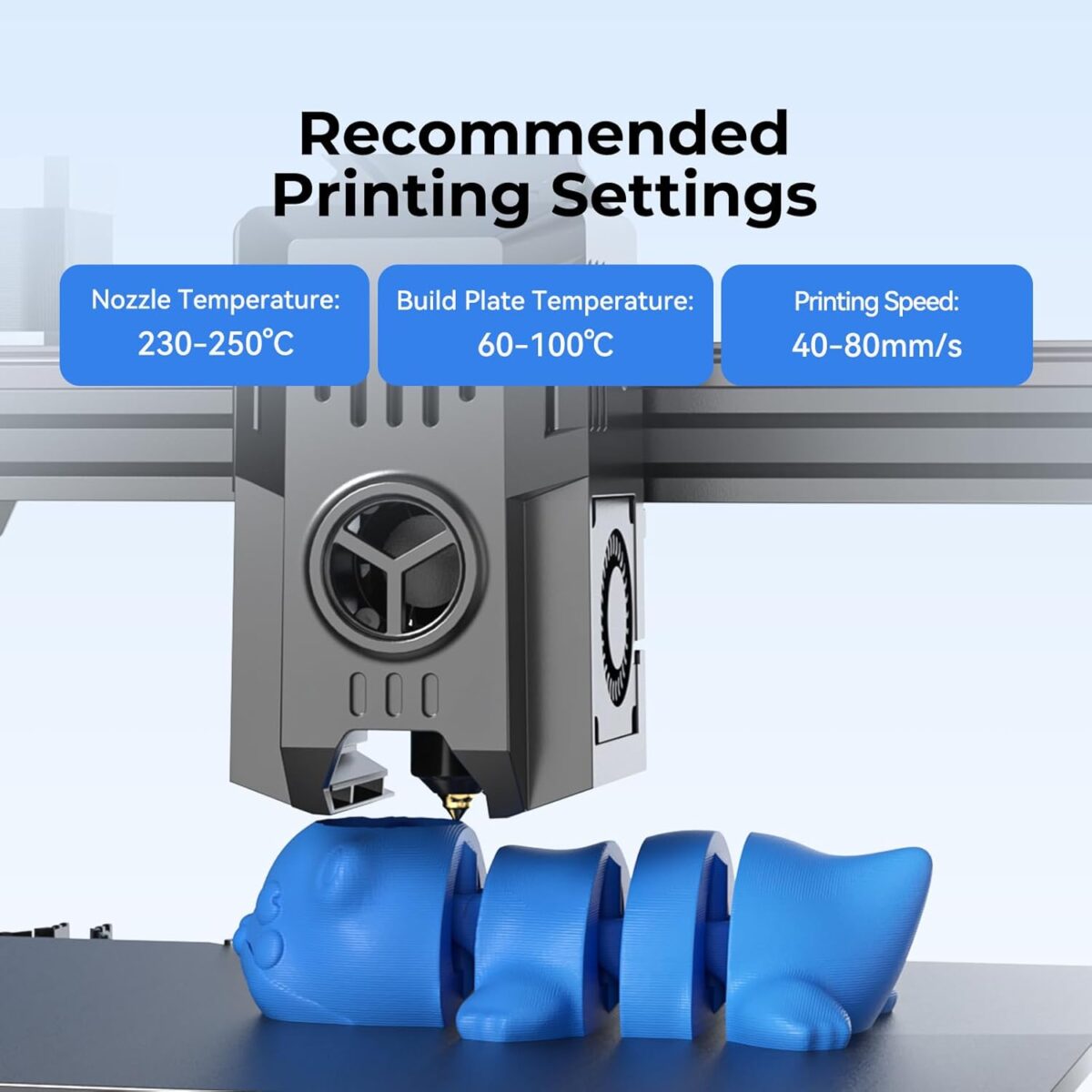 Creality CR-PETG Value Pack 2kg - No Reel - 2x Gray 3D Printer Filament Refill (grey) - Image 2