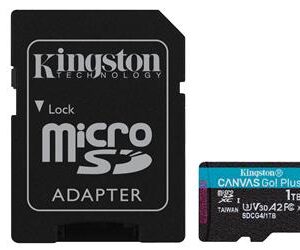 Kingston Technology 1TB microSDXC Canvas Go Plus Gen4 200MB/s A2 U3 V30 Card + Adapter