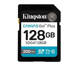 Kingston Technology 128GB SDXC Canvas Go Plus Gen4 200MB/s C10 UHS-I U3 V30