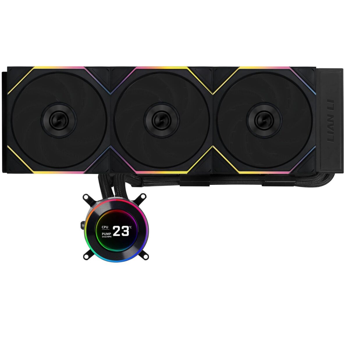 Lian Li HydroShift II LCD-C 360 RGB CL fan Black - AIO CPU Liquid Cooler with CL ARGB Fans