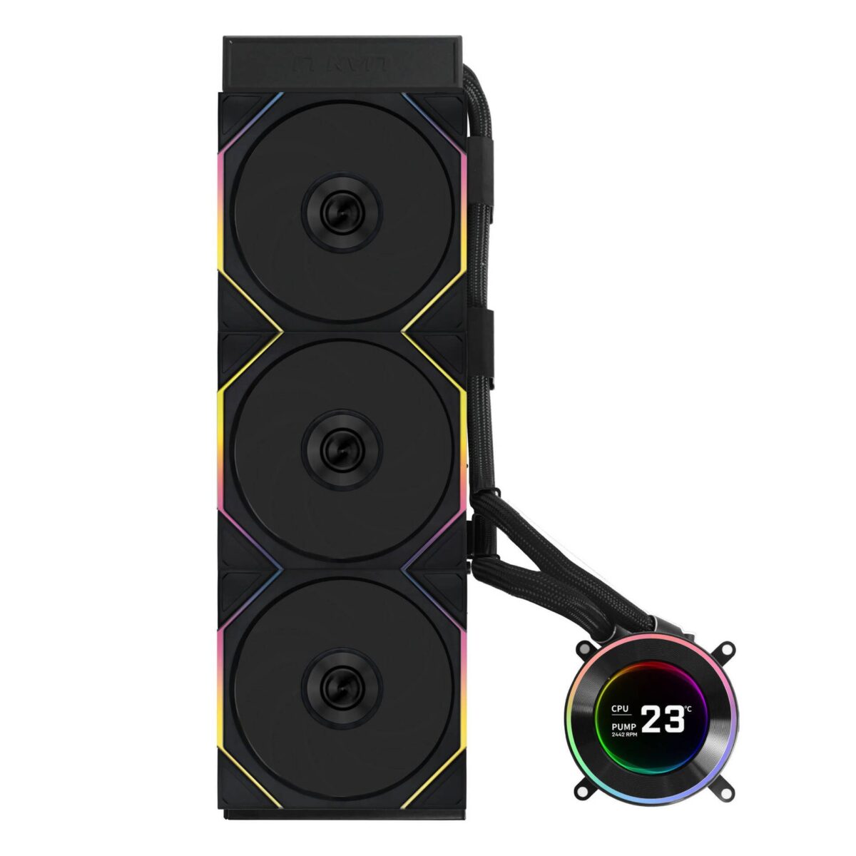 Lian Li HydroShift II LCD-C 360 RGB TL fan Black - AIO CPU Liquid Cooler with TL RGB Fans - Image 2