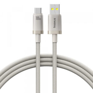 USB-A to USB-C Cable Baseus Titanium, 100W, 5A, 1m, Silver P10378102G21-00