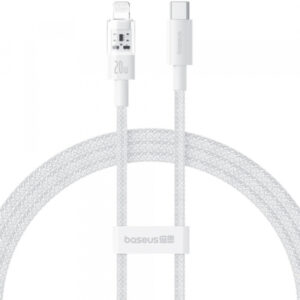 USB-C to Lightning Cable Baseus Gem, 20W, 2.4A, 1m, White P10373001211-00