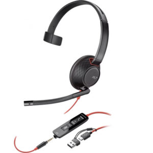 Call Center Headset HP Poly Blackwire C5220, Mono, USB-C / USB-A, Black 8X230AA
