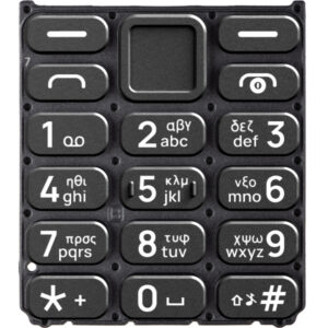 Greek Keyboard for HMD 110 / Nokia 110 4G (2024), Black